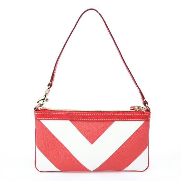 Dooney & Bourke Red Chevron Bag / Wristlet - Picture 2 of 7